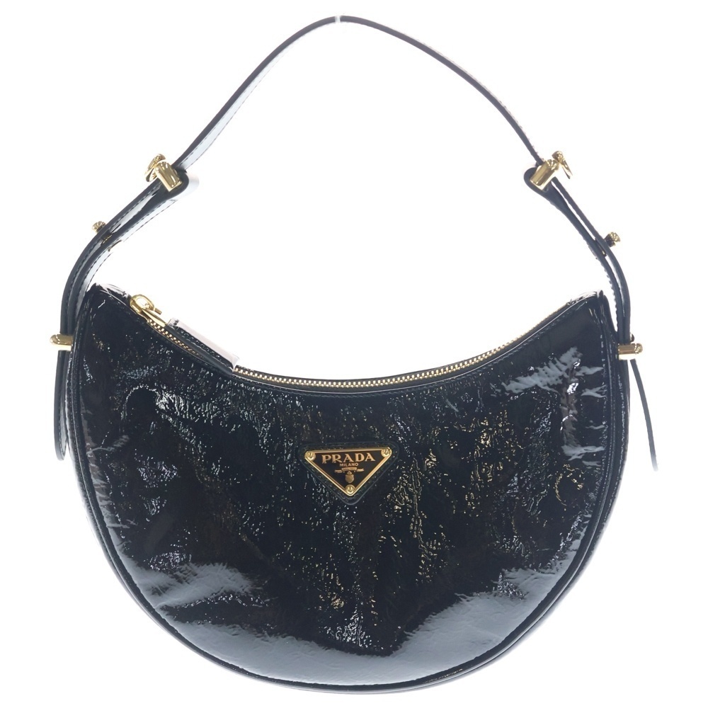 PRADA Arche Shoulder Bag Handbag Black